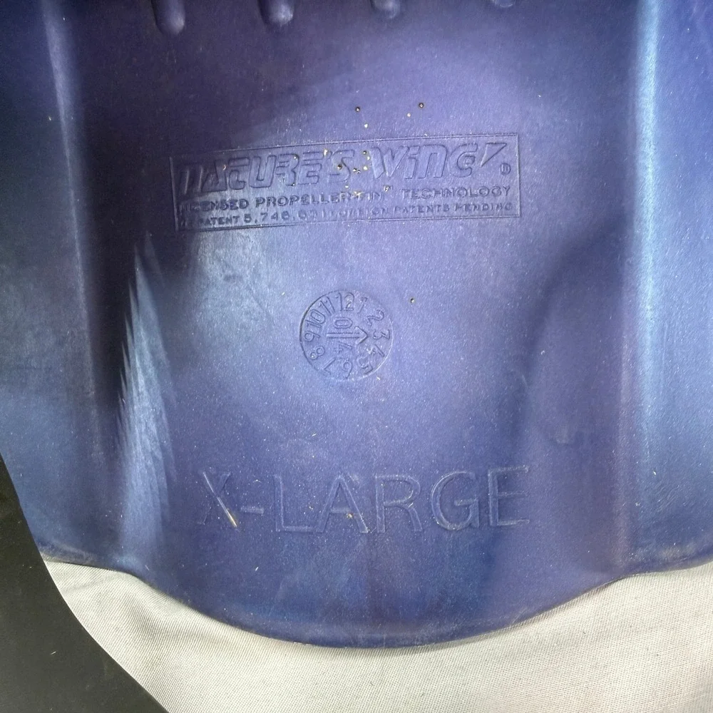 Scubapro Twin Jet Blue Split Fins Open Heel Scuba Diving XL Made in USA